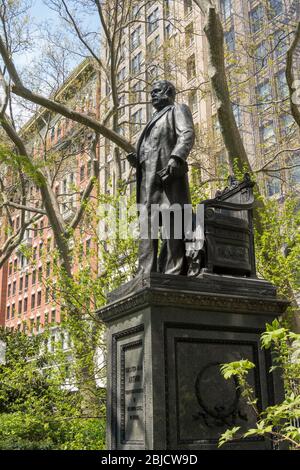 Chester A. Arthur Statue, Madison Square Garden, New York City Stockfoto