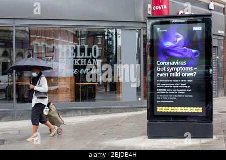 Peckham, Großbritannien. April 2020. Leben in Südlondon während der Sperrung des Coronavirus. ( Kredit: Sam Mellish/Alamy Live News ) Stockfoto