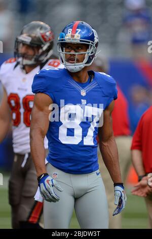 16. September 2012: New York Giants Wide Receiver Domenik Hixon (87) während einer Woche 2 NFL NFC Matchup zwischen den Tampa Bay Buccaneers und New York Gian Stockfoto