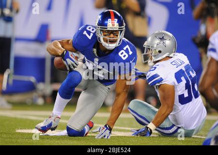 05. September 2012: New York Giants Wide Receiver Domenik Hixon (87) während eines Woche 1 NFL Matchup zwischen den Dallas Cowboys und New York Giants in Metl Stockfoto