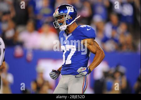 05. September 2012: New York Giants Wide Receiver Domenik Hixon (87) während eines Woche 1 NFL Matchup zwischen den Dallas Cowboys und New York Giants in Metl Stockfoto