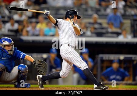 21. August 2013: New York Yankees Mittelfeldspieler Brett Gardner (11) während eines MLB-Spiels zwischen den Toronto Blue Jays und New York Yankees in Yan Stockfoto