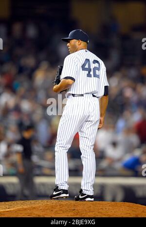 21. August 2013: New York Yankees Relief Pitcher Mariano Rivera (42) während eines MLB-Spiels zwischen den Toronto Blue Jays und New York Yankees in Ya Stockfoto