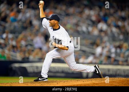 21. August 2013: New York Yankees Relief Pitcher Mariano Rivera (42) während eines MLB-Spiels zwischen den Toronto Blue Jays und New York Yankees in Ya Stockfoto