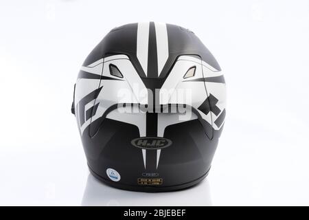 HJC FG-ST Crono MC-5SF Vollhelm für Motorräder. Aus einem fortschrittlichen Fiberglas-Verbundwerkstoff. Bild aufgenommen am 04-29-2020 in Madrid, Spanien. Stockfoto