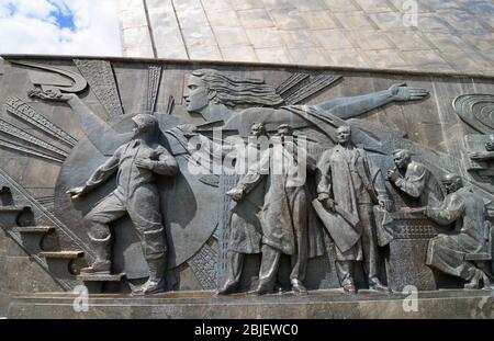 "Monument für die Eroberer des Weltraums", Moskau, Russland. Stockfoto