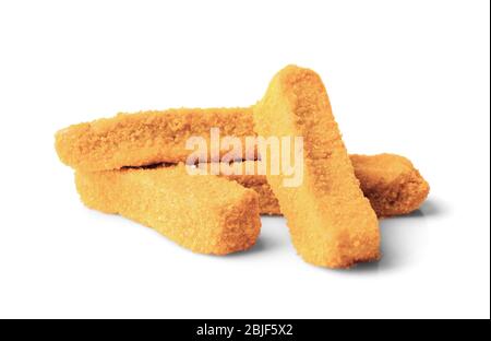 Käse gebratene Sticks auf weiß isoliert Stockfoto