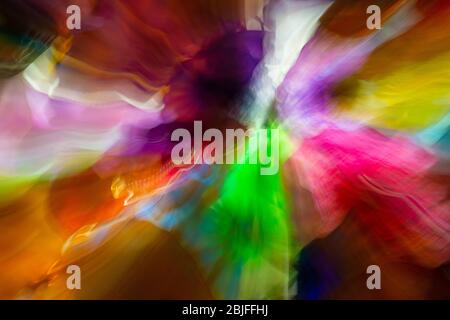 Verschwommenes Bild von buntem Glas Stockfoto