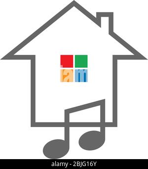 Logo-Symbol für Musikhaus Stock Vektor