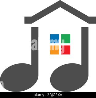 Logo-Symbol für Musikhaus Stock Vektor