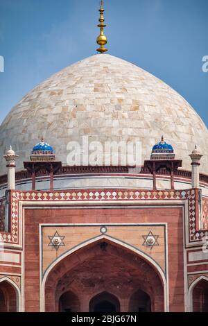 Humayuns Grab, Mausoleum des Mogulherrn Humayun in Neu Delhi, Indien Stockfoto