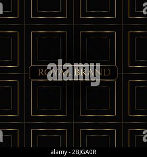 Luxus Premium Hintergrund mit Gold Color. Vorlagen mit Design-Element Ornament, Etikett, Logo. Mit goldenen Luxus Blume auf Ornament Hintergrund gemacht Stock Vektor