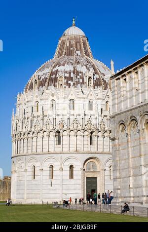 Baptisterium in Pisa, Toskana, Italien, Europa Stockfoto