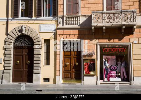 Geschäft in der Piazza di Spagna, Rom, Italien, Europa Stockfoto