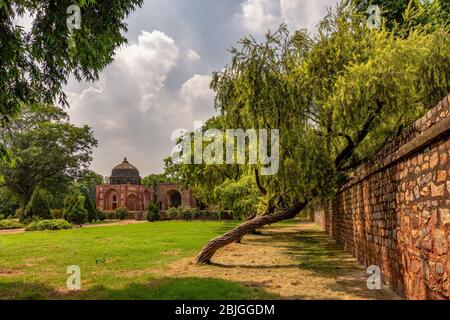 Afsarwala Moschee innerhalb des Humayun Grabmausoleum Komplex in Neu Delhi, Indien Stockfoto