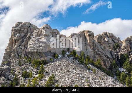 Mt Rushmore, SD, USA - 24. Mai 2019: Die Terrasse mit dem großen Ausblick Stockfoto