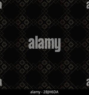 Nahtlose goldene Muster auf einem dunklen Hintergrund. Wappensymbol. Vektorgrafik. Stock Vektor