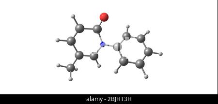 Pirfenidon ist ein Medikament zur Behandlung von idiopathischer Lungenfibrose oder IPF. Es wirkt durch die Verringerung der Lungenfibrose. 3d-Darstellung Stockfoto