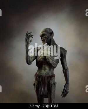Goblin Fantasy Folklore Kreaturen, 3d-Rendering Stockfoto