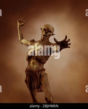 Goblin Fantasy Folklore Kreaturen, 3d-Rendering Stockfoto