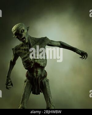 Goblin Fantasy Folklore Kreaturen, 3d-Rendering Stockfoto