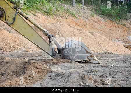 Bagger werden auch Bagger genannt Stockfoto