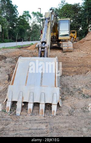 Bagger werden auch Bagger genannt Stockfoto