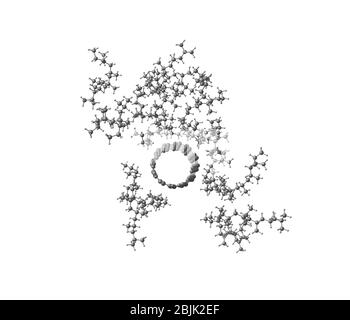 Einwandige Kohlenstoff-Nanoröhre - Polyethylen-Verbundwerkstoff Stockfoto