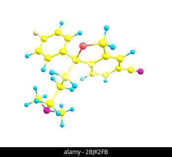 Escitalopram (Lexapro und Cipralex) ist ein Antidepressivum der selektiven Serotonin-Wiederaufnahmehemmer-Klasse (SSRI) Stockfoto