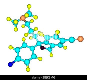 Escitalopram (Lexapro und Cipralex) ist ein Antidepressivum der selektiven Serotonin-Wiederaufnahmehemmer-Klasse (SSRI) Stockfoto