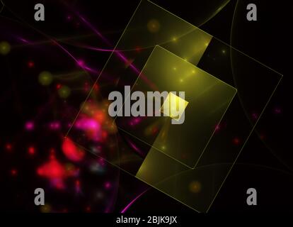 Abstrakte Farbe dynamische Unschärfe Hintergrund mit Lichteffekt. Fraktale Textur. Fraktalkunst Stockfoto