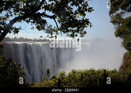 Weltkulturerbe Victoria Falls, Simbabwe, Afrika Stockfoto