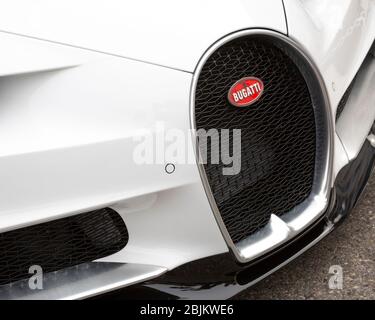 Bugatti Chiron Kühlergrill. Stockfoto