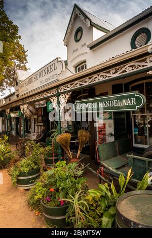 Südafrika; Stellenbosch; Dorp Street, Oom Samie se Winkel, neu gestaltete altmodische 1904 Händler-Geschäft Stockfoto