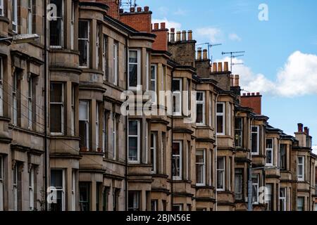 Wohngebäude in Glasgow, Schottland, Großbritannien Stockfoto