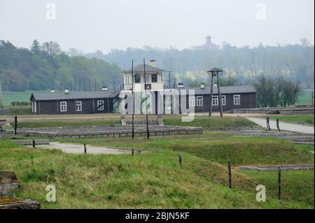 Deutsches nationalsozialistisches Konzentrationslager, Vernichtung im besetzten Polen, Überreste eines ehemaligen nationalsozialistischen deutschen Konzentrationslagers, das Lager Gross-Rosen wurde im August 1940 als Zweigstelle von KL Sachsenhausen, nationalsozialistisches Konzentrationslager, Vernichtung im besetzten Polen, Hitler-Konzentrationslager, Vernichtungslager im deutschen besetzten Polen, deutscher Tod Gross-Rosen, dolnoslaskie, polen, Konzentrationslager der nazis, Gross-Rosen in der Nähe von Strzegom, rogoznica, dolnoslaskie, polen, europa, dolnoslaskie, polen, europa, deutsche nazi-Konzentration, Hitlers Todesmaschine Stockfoto