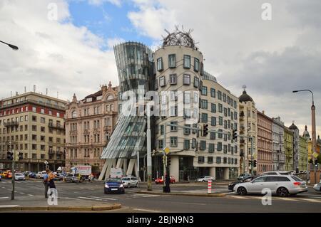 Ein Modell der modernen Architektur in Prag Stockfoto