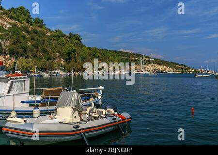 Hafen von Gaios - Paxos und Antipaxos Inseln, Griechenland Stockfoto