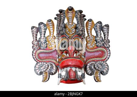 Die Naga Raksha (Cobra-Dämon) Maske des 'Raksha Kolama' (Dämonentanz), Sri Lanka Stockfoto