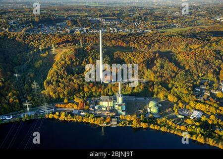 , Kraftwerk Cuno der ENERVIE AG Harkort-See, 31.10.2016, Luftaufnahme, Deutschland, Nordrhein-Westfalen, Wetter/Ruhr Stockfoto