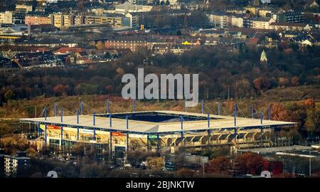 Wedau Sports Park mit der MSV-Arena Schauinsland-Reisen-Arena (ehemals Wedaustadion) in Duisburg, 23.11.2016, Luftaufnahme, Deutschland, Nordrhein-Westfalen, Ruhrgebiet, Duisburg Stockfoto