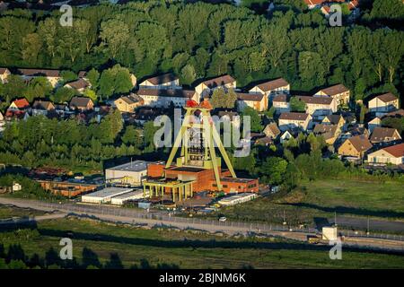 , Gruben am Kopfgestell Haus Aden in der Rotherbachstraße in Bergkamen, 27.05.2017, Luftaufnahme, Deutschland, Nordrhein-Westfalen, Ruhrgebiet, Bergkamen Stockfoto