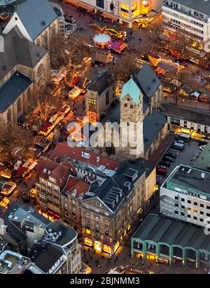 weihnachtsmarkt am Ostenhellweg in Dortmund, 23.11.2016, Luftaufnahme, Deutschland, Nordrhein-Westfalen, Ruhrgebiet, Dortmund Stockfoto