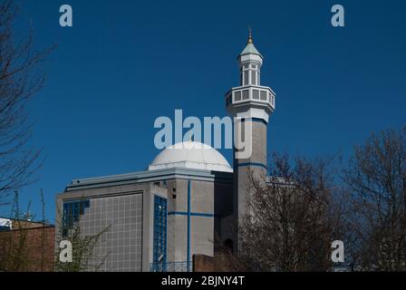 Moderne Moschee Anbetung unabhängige Schule King Fahad Academy Bromyard Avenue, London W3 7HD Stockfoto