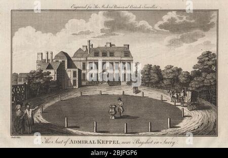 Der ursprüngliche Bagshot Park, Surrey. George Keppel Earl Albemarle BURLINGTON 1779 Stockfoto