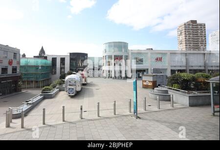 Ruhige Straßen in Brighton während der Coronavirus Sperre. Stockfoto