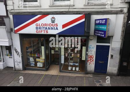 Ruhige Straßen in Brighton während der Coronavirus Sperre. Stockfoto