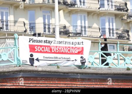 Ruhige Straßen in Brighton während der Coronavirus Sperre. Stockfoto