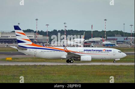 OK-TVG SmartWings Boeing 737-8Q8(WL) bei Malpensa (MXP / LIMC), Mailand, Italien Stockfoto