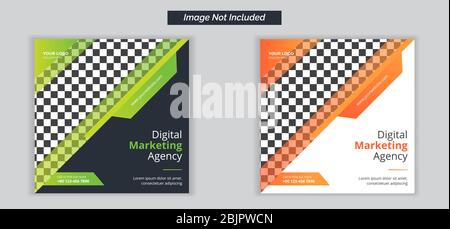 Moderne Promotion Square Social Media Banner für Digital Marketing Agency Stock Vektor